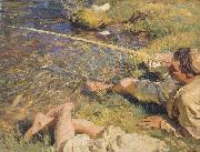 John Singer Sargent A Man Fishing oil painting artist